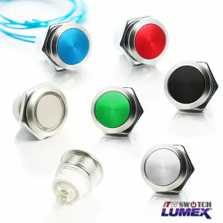 19mm Anti-Vandal Pushbutton Switches - 19mm Vandal Proof & Waterproof Push Switches